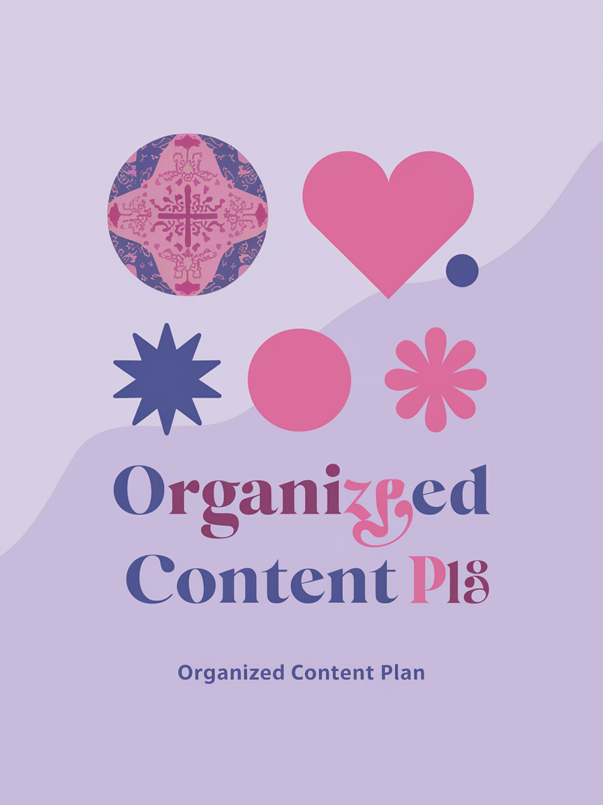 內容規劃的插圖，顯示組織化內容計劃